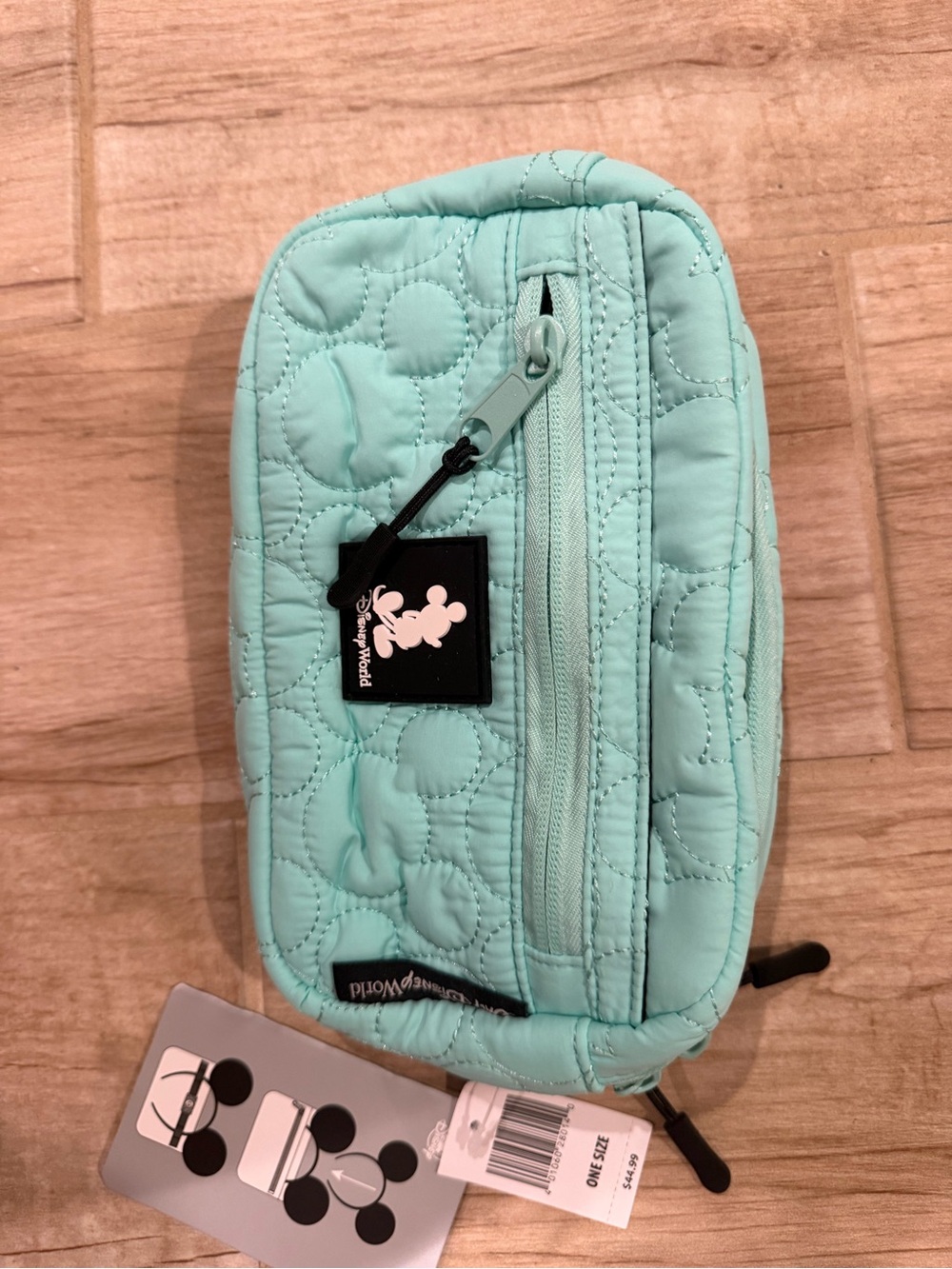 Disney Quilted Mint Mickey crossbody Fanny bag